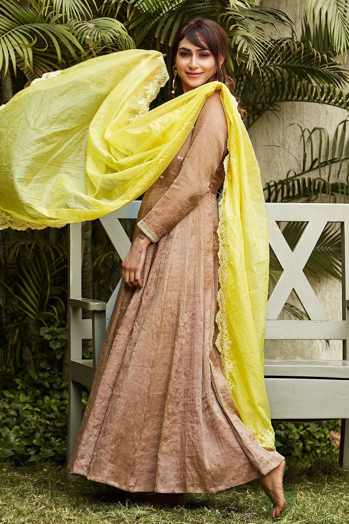 Brown Anarkali