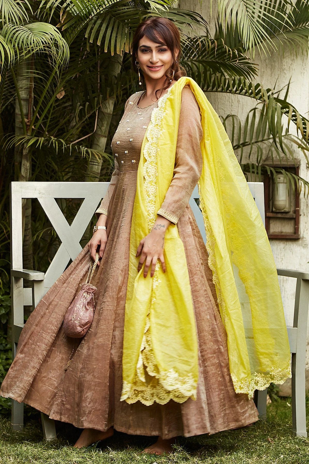 Brown Anarkali
