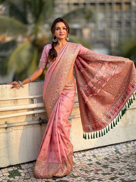 LeeliPeeri Designer Woven Design Zari Silk Blend Paithani Saree