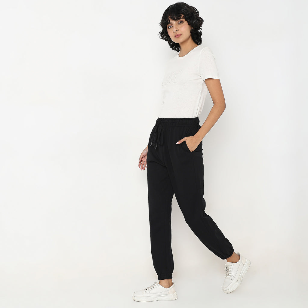 Solid High Rise Joggers