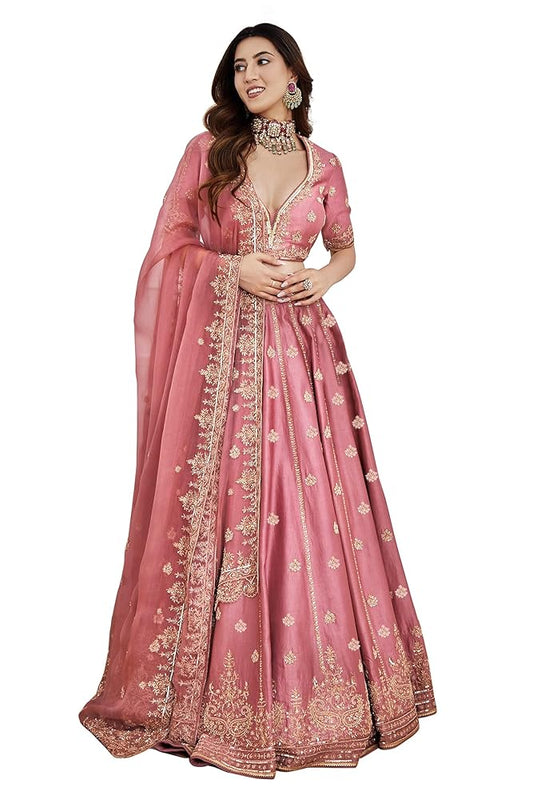 TRENDMALLS Women's Satin Sequence Work Lehenga Choli Set with Dupatta For Women Ready to wear